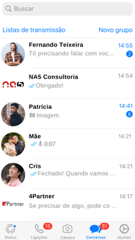 Exemplo de WhatsApp para iOS