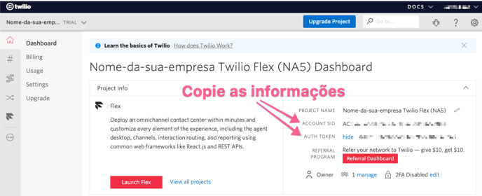 copiar-account-sid-e-auth-token-do-projeto-twilio-flex-para-a-plataforma-na5