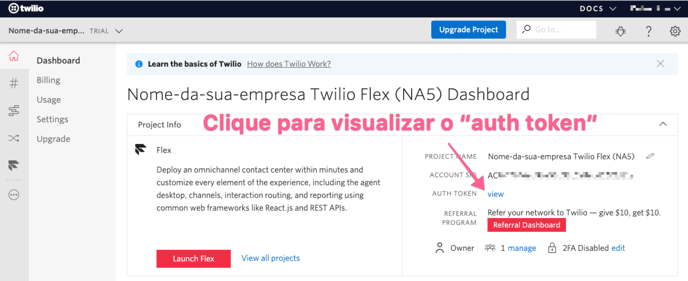 visualizar-auth-token-do-projeto-twilio-flex