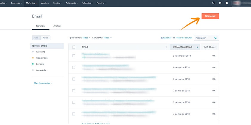 Clique em Criar E-mail
