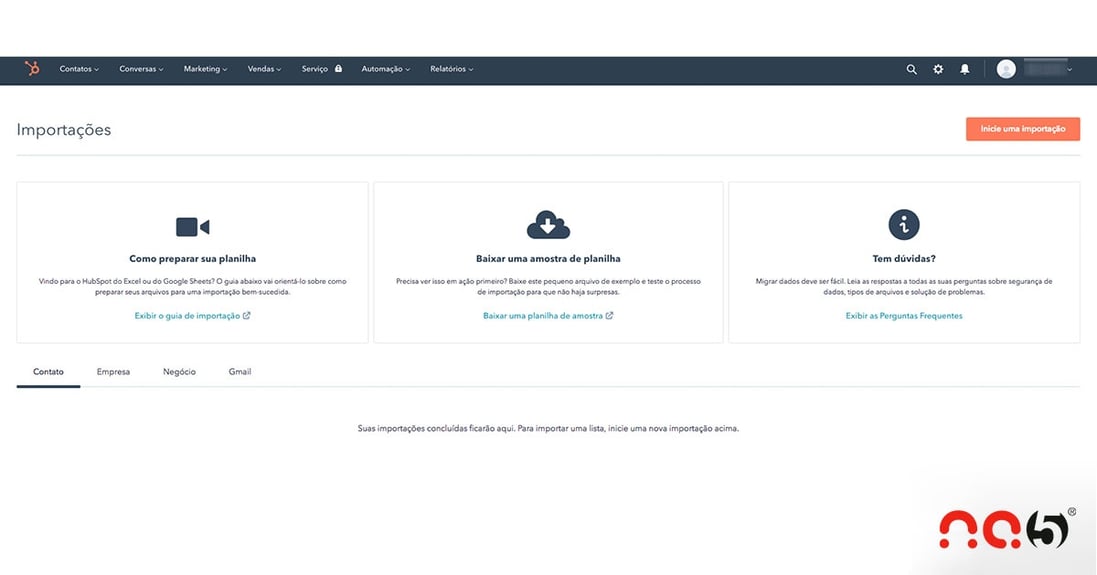 Como importar sua base de contatos para o HubSpot CRM • NA5