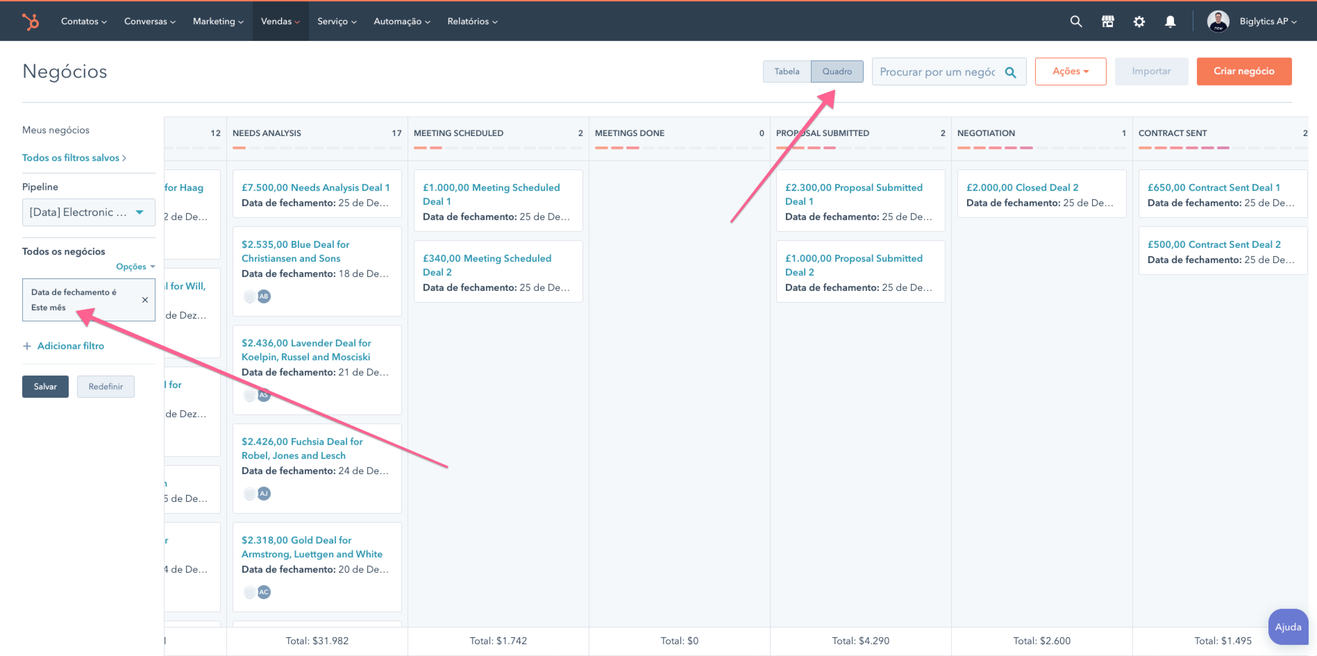 filtro-no-funil-de-vendas-no-formato-de-quadro-kanban-previsao-de-vendas-forecast-hubspot-crm