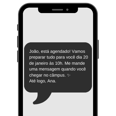 SMS para universidade – exemplo de uso.