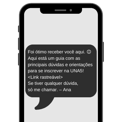Exemplo prático de SMS para universidades