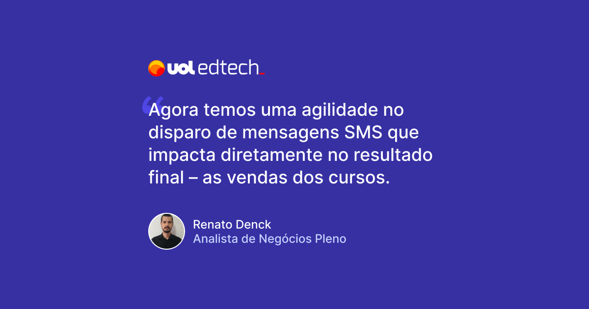 Depoimento da UOL EdTech sobre a integração de HubSpot com Twilio para envio de SMS em massa