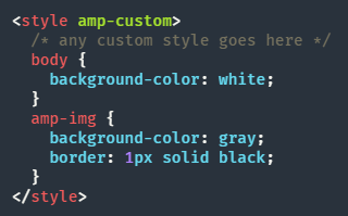Estilo AMP - Alterando CSS