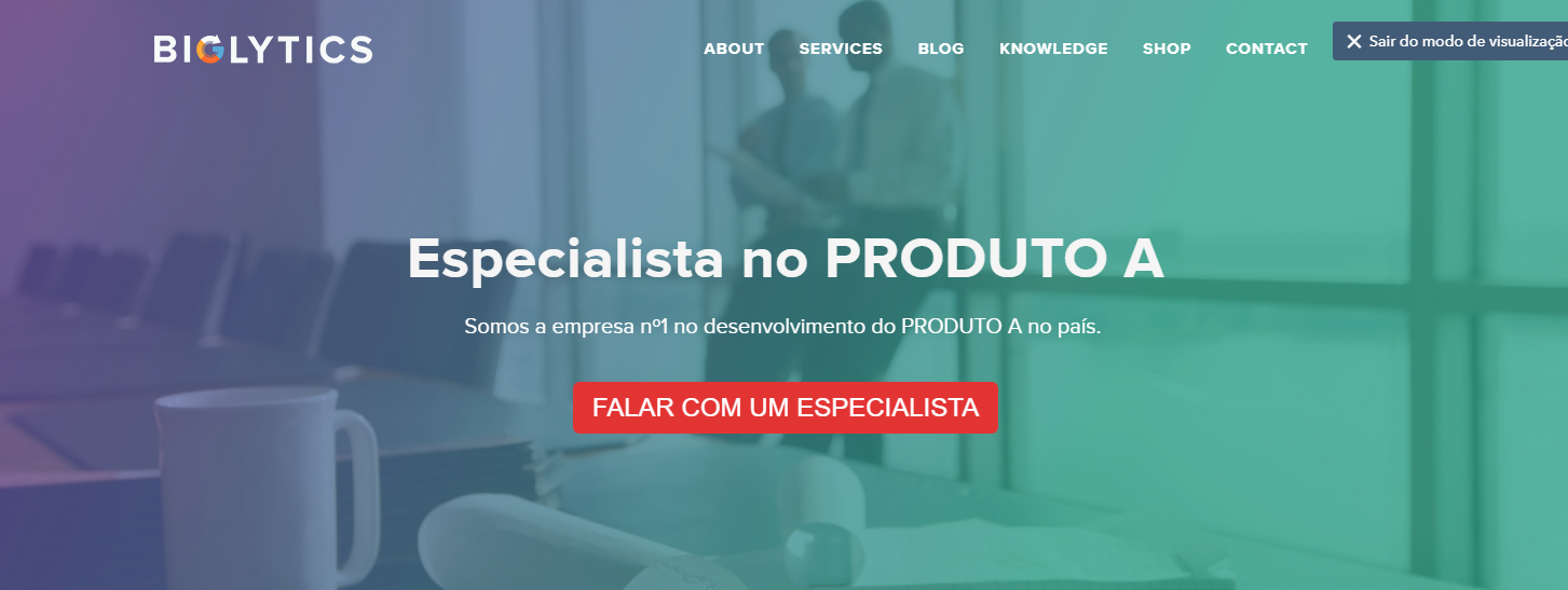 Página Inicial para Buyer Persona do Produto A