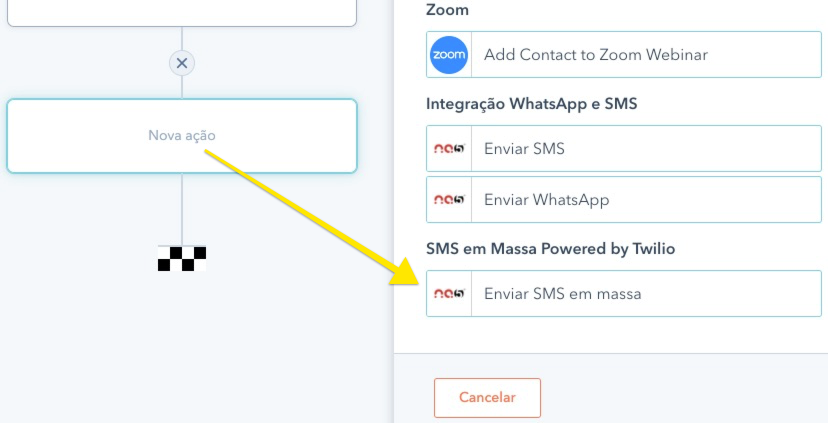 SMS em Massa nos fluxos de trabalho(workflows) da HubSpot SMS em Massa nos fluxos de trabalho(workflows) da HubSpot